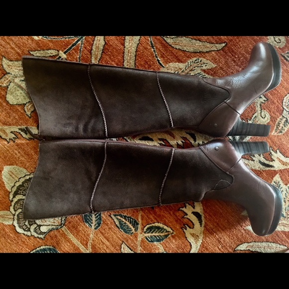 UGG “Dreaux” Knee High Shearling High Heel Boots - Picture 6 of 8